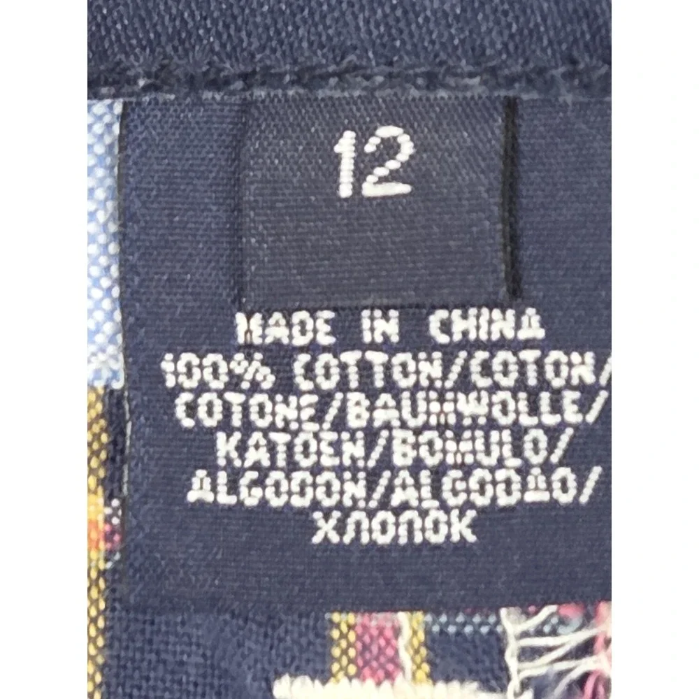 Ralph Lauren Boys 12 madras multi-colored Chino shorts‎ Preppy Logo Beach